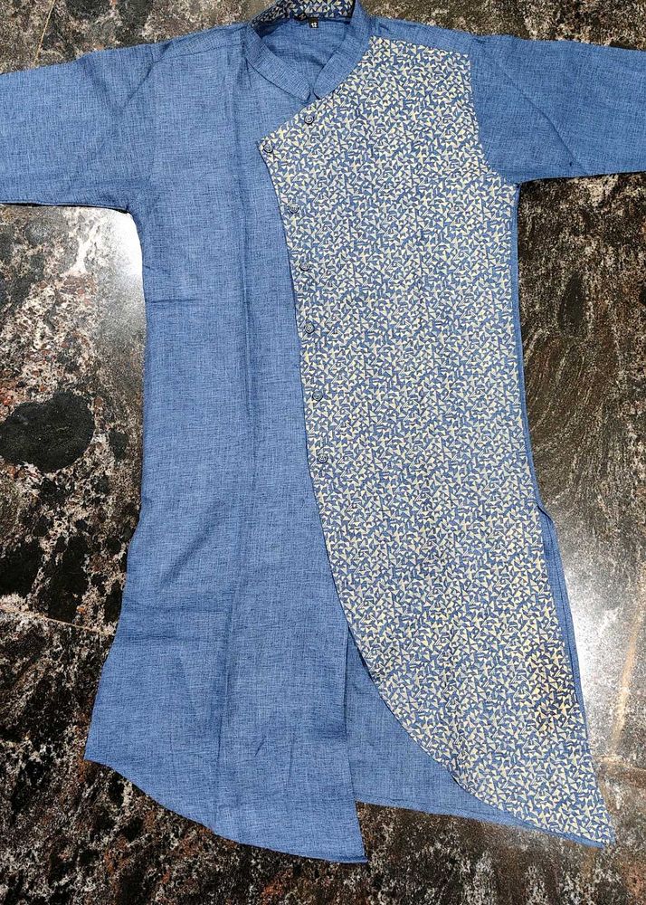 Blue Floral Accent Tunic