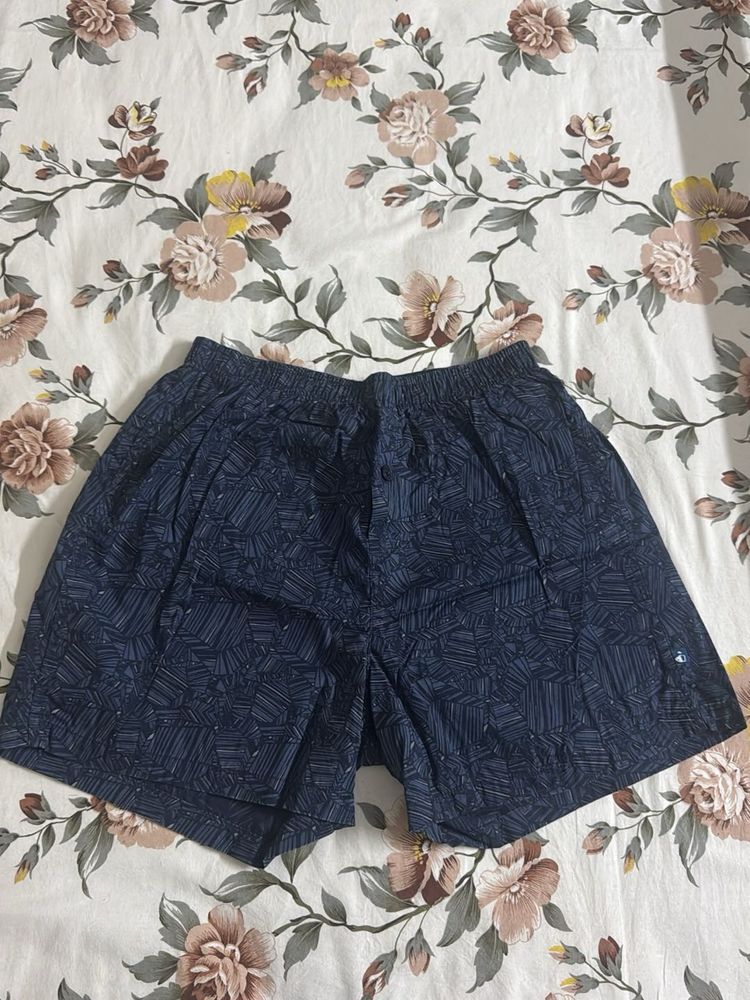 Jockey Navy Geometric Print Shorts