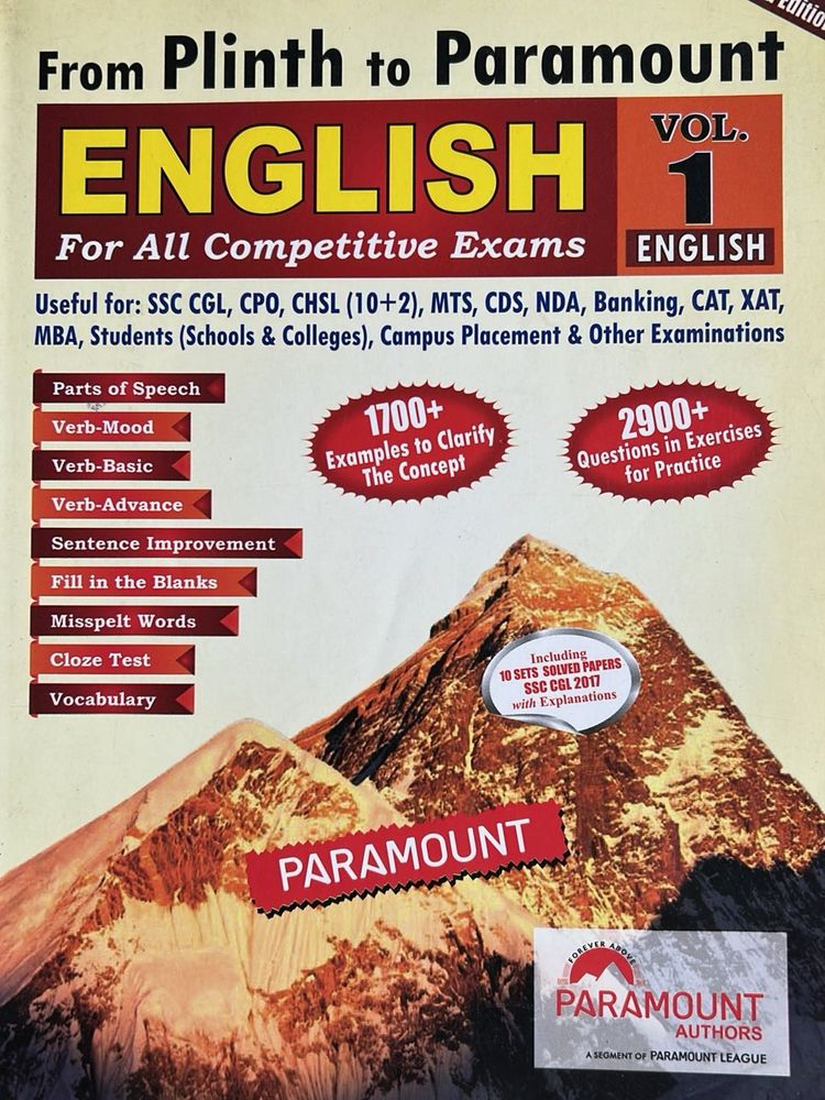 Paramount English Vol. 1 for Competitive Exams