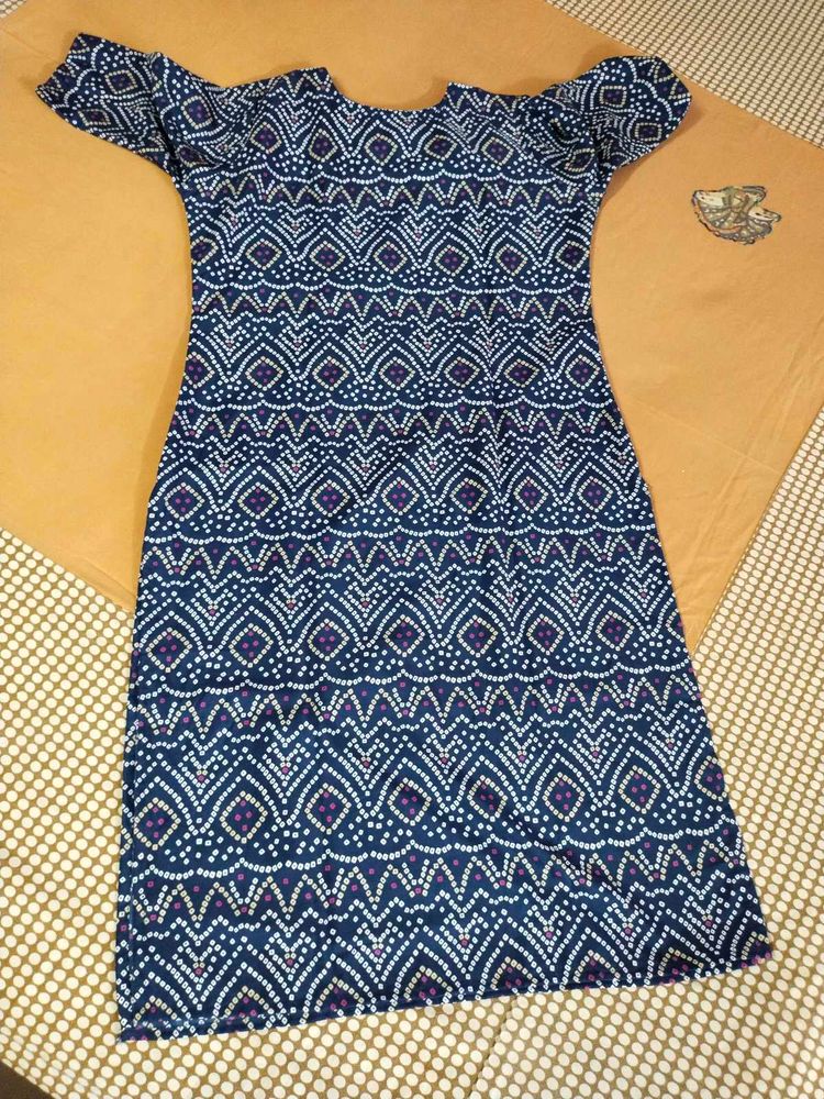 Patterned chundri kurta