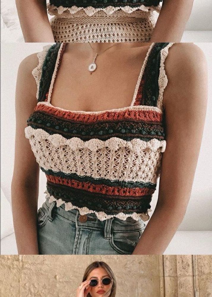 Crochet Knit Top
