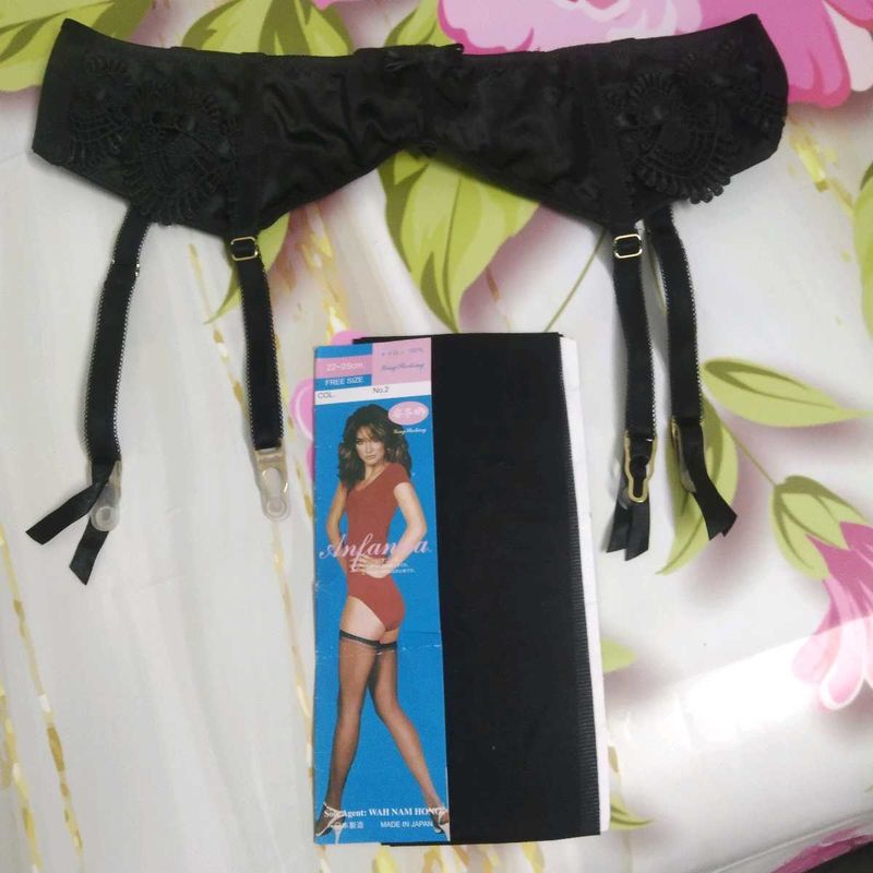 (894)Vintage Anfanfa Garter Belt &amp; Stockings