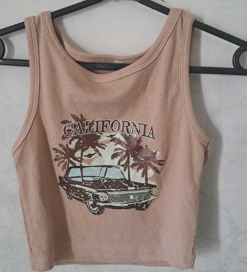 Brown Crop Top