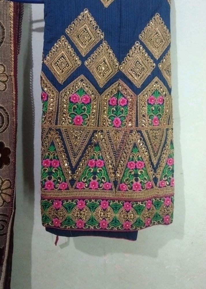 Beautiful Blue And Pink Lehnga