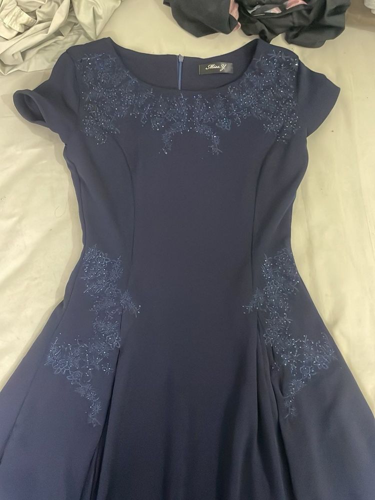 Elegant dark Navy Dress