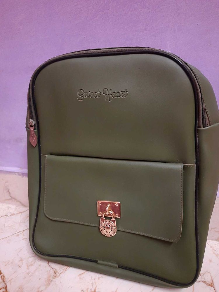 Stylish Olive Green Backpack