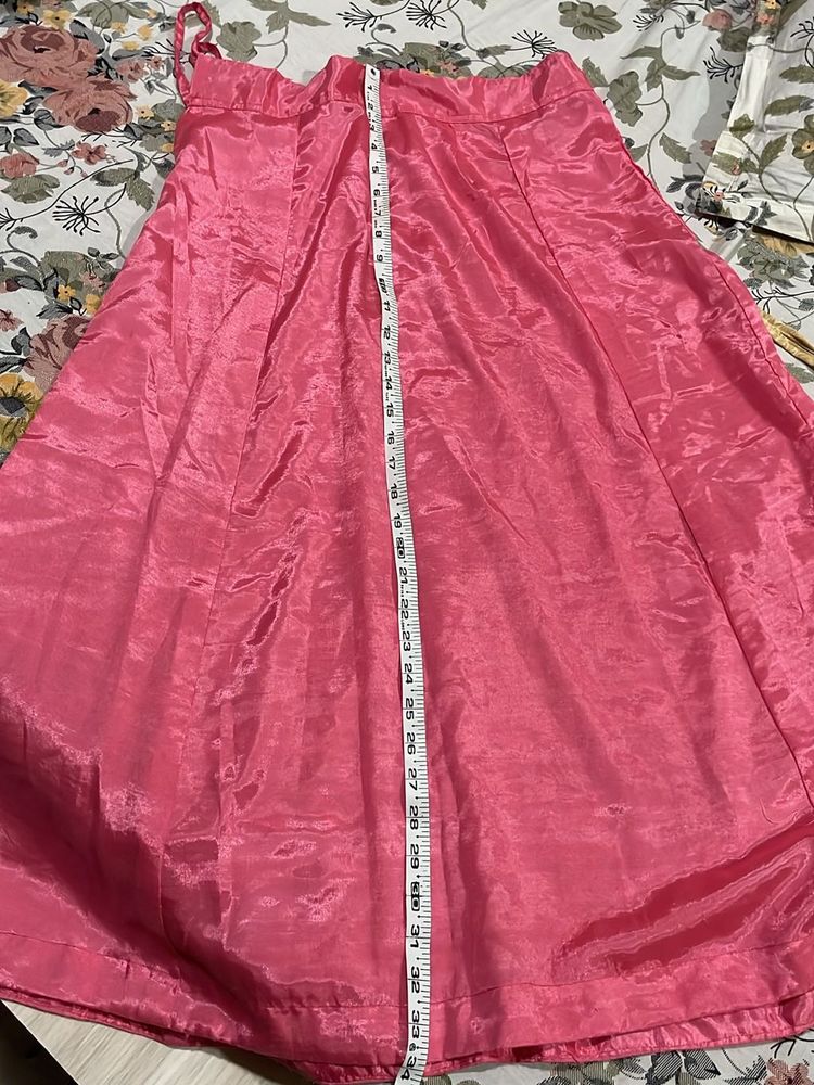 Saree Underskirt Or Peticoat Pink Rose Colour