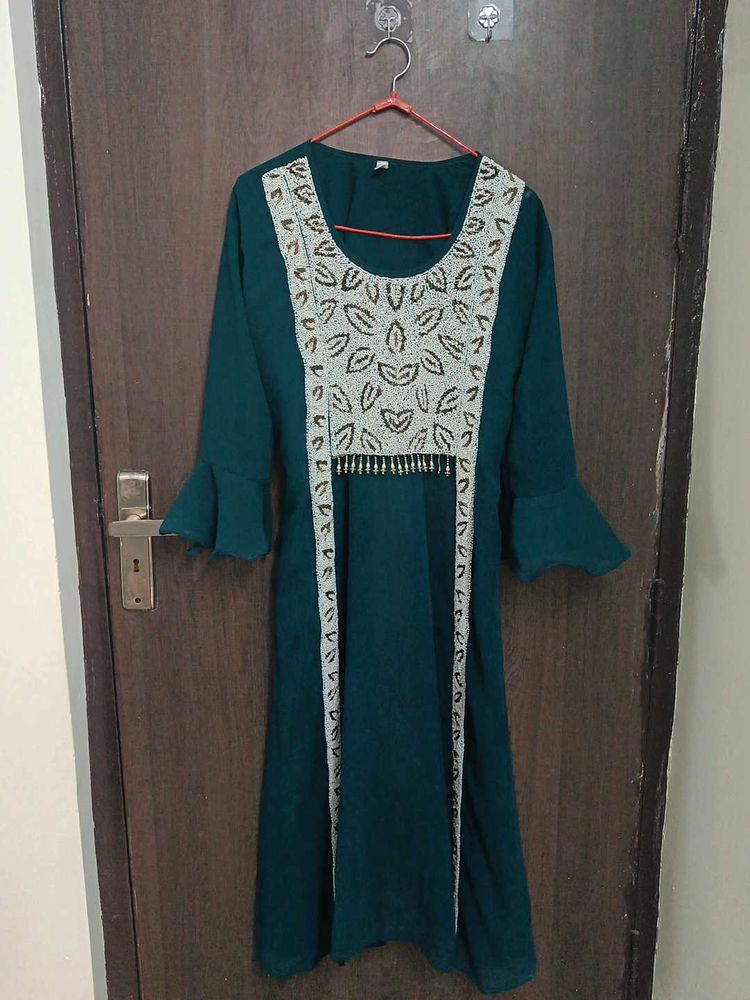 Emerald Green Embellished Dress