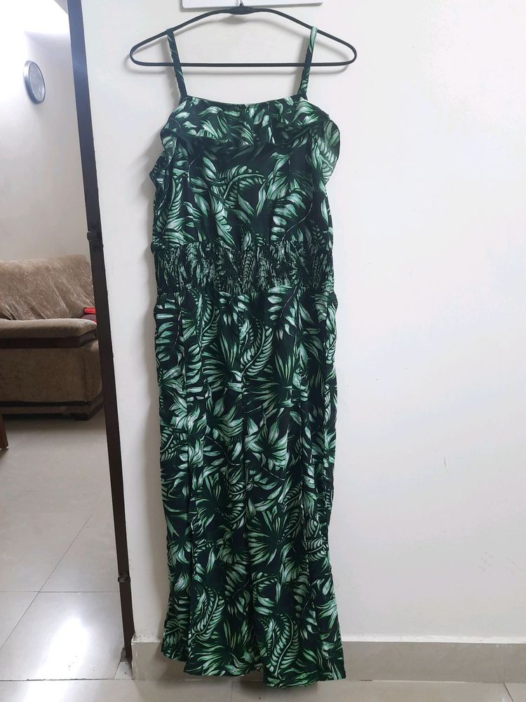 Black &amp; Green Jumpsuit