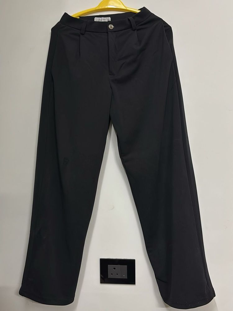 Black Straight Leg Trousers