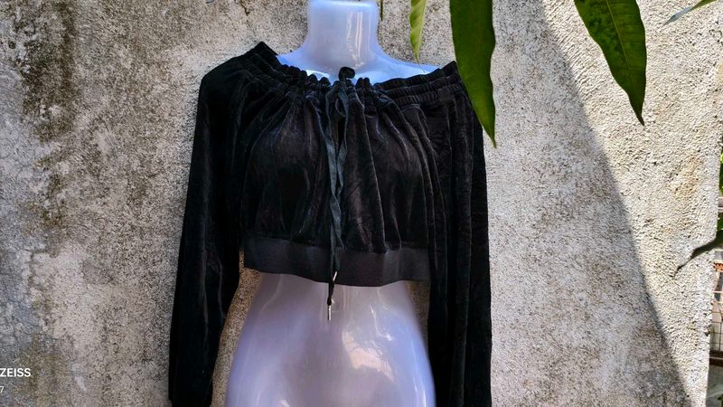 I. SEXY BLACK VELVET TOP
