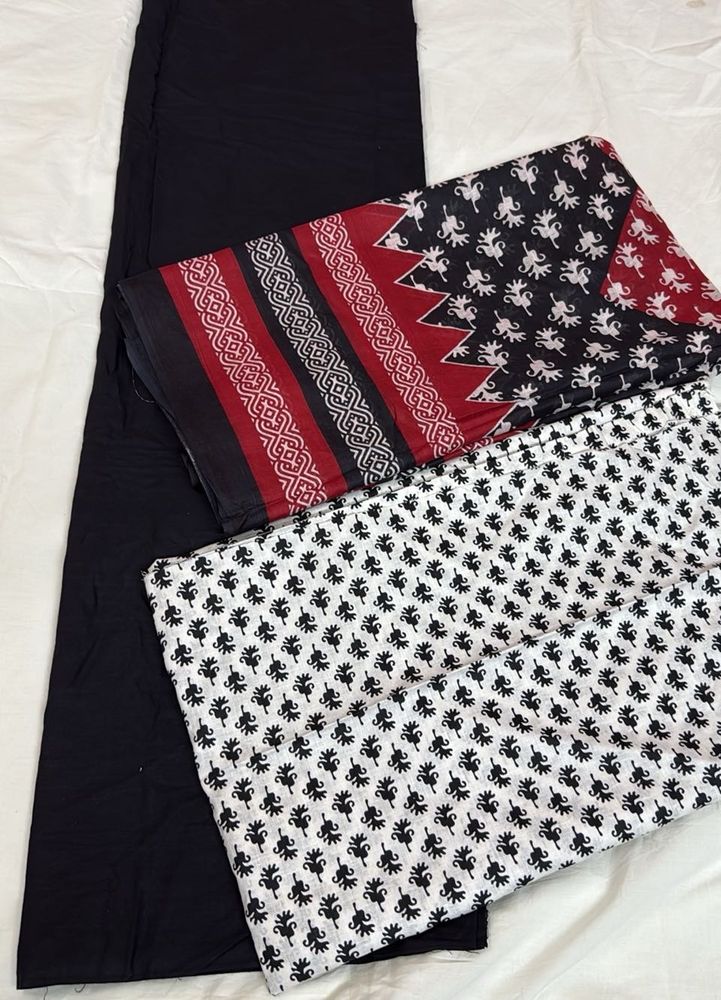 100% pure cotton block print dress material