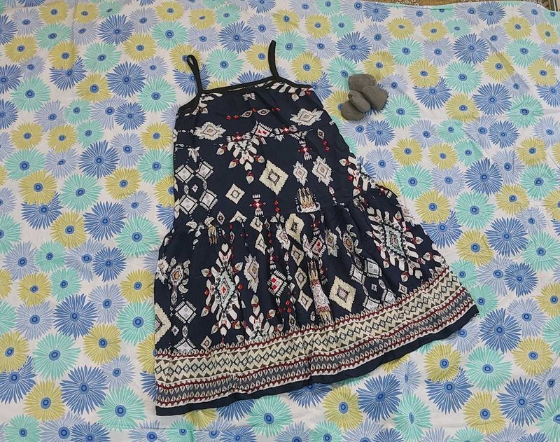 Cute Navy Blue Color Mino Dress