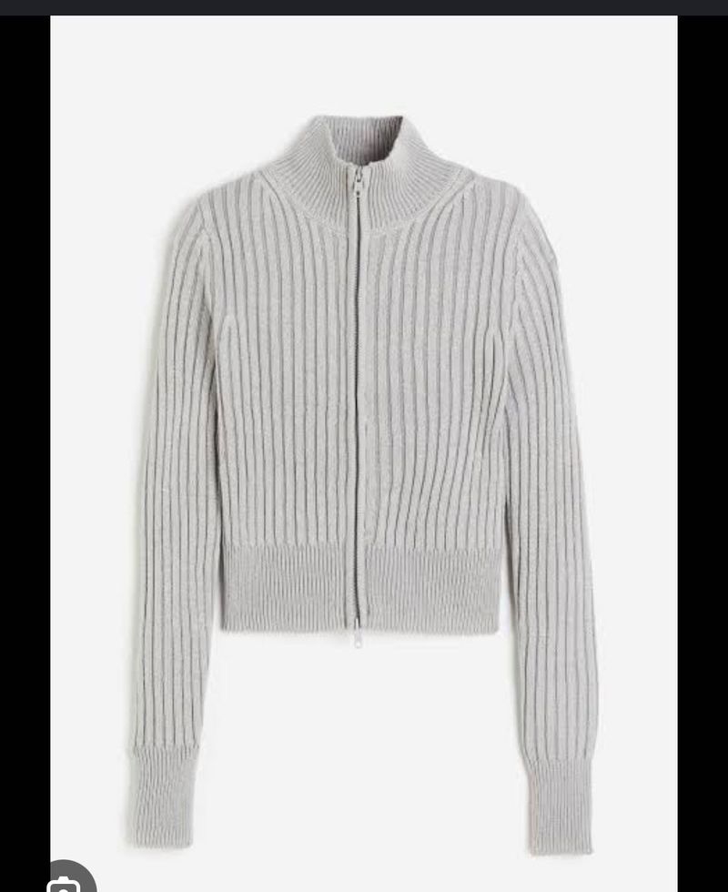 H&amp;M Knitted Zip Up Cardigan