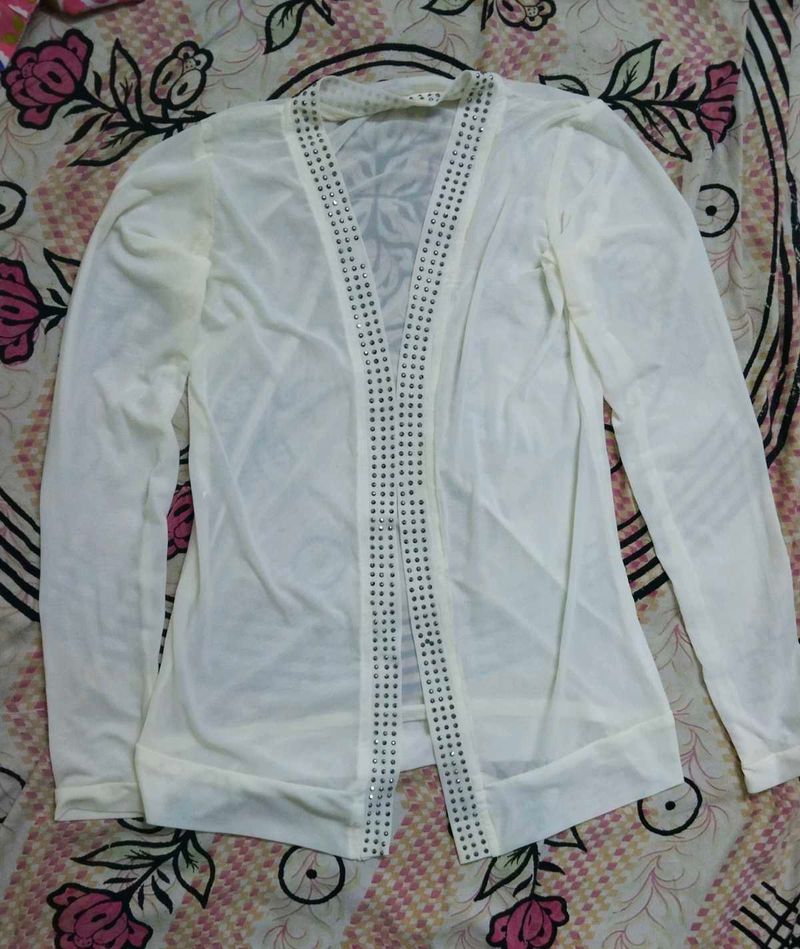 White mesh shrug