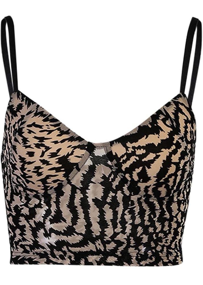 Animal Print Bustier Top