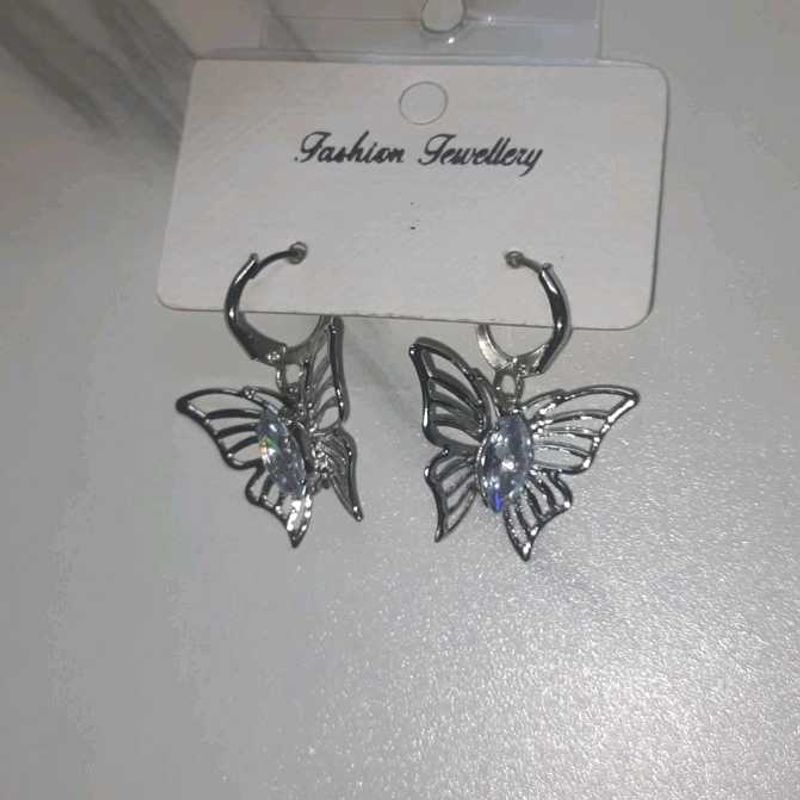 Silver Butterfly Earrings