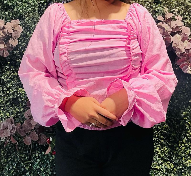 Pink Ruched Top