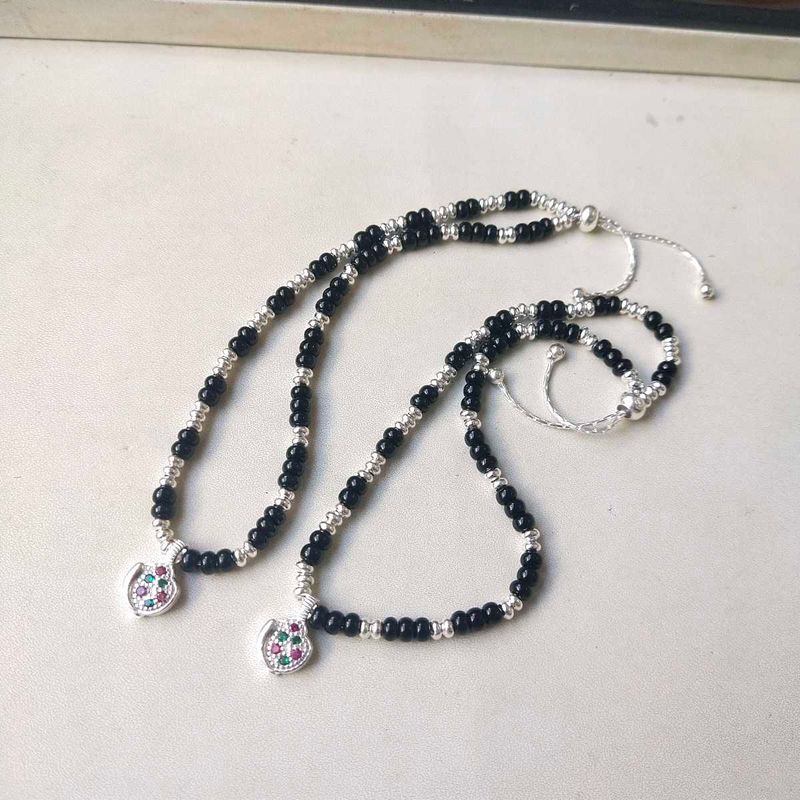 Pure Silver Adjustable Nazariya Payal 1 Pair