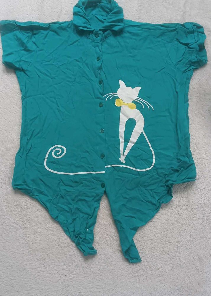 Cat Print Top