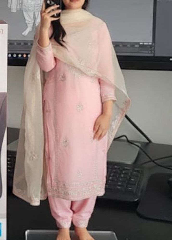 Elegant Pink Embroidered Salwar Suit