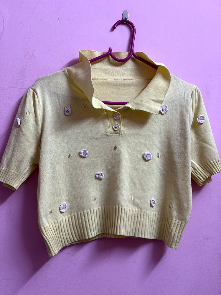 Yellow Floral Top