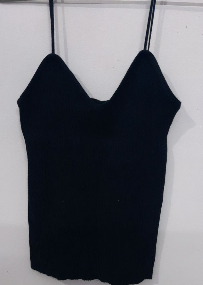 Black V Neck Top