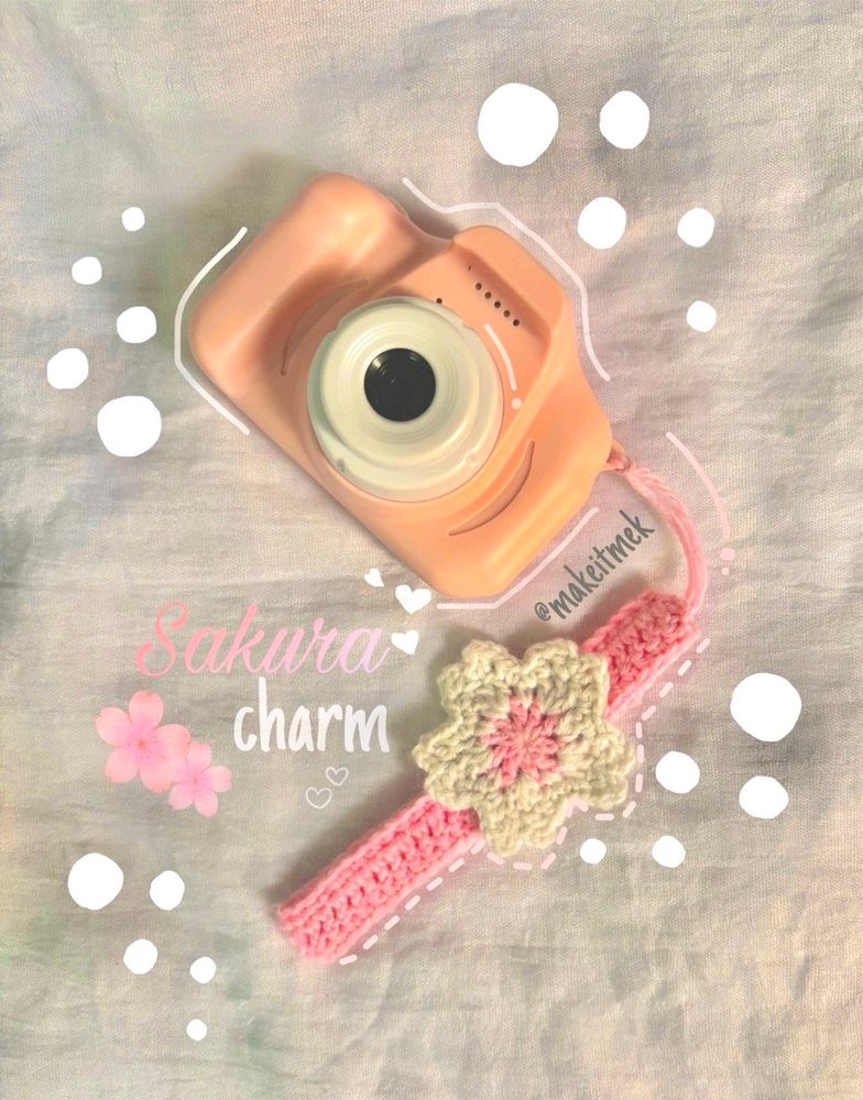 Cute Crochet Sakura Charm 🌸