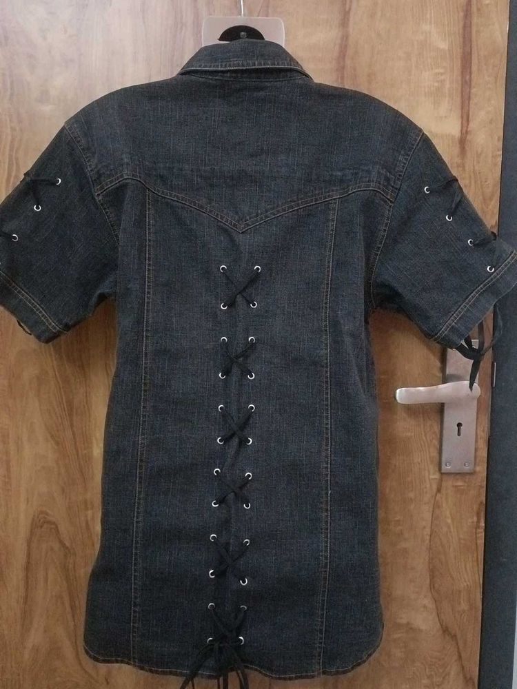 BEAUTIFUL ❤️ 💖 Corset Detail denim shirt