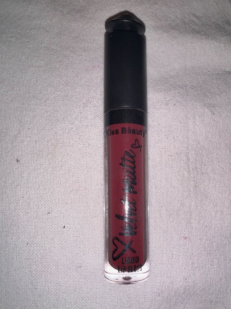 Kiss Beauty Maroon Matte Liquid Lipstick