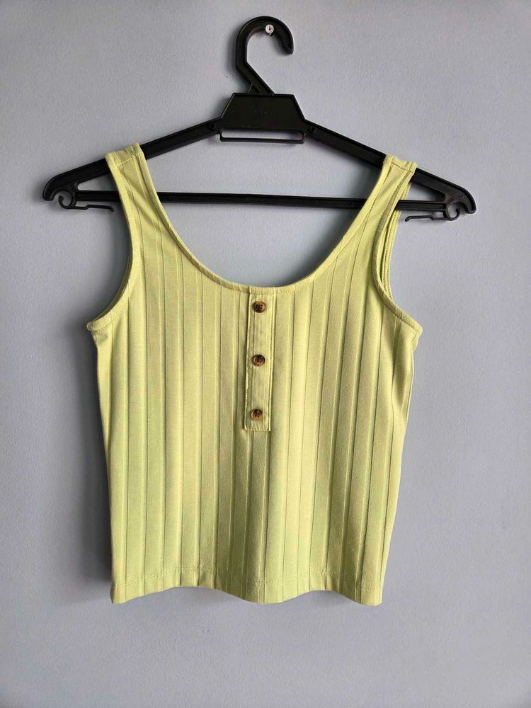 Cute Green Tank Top Ginger XS 26&#34;