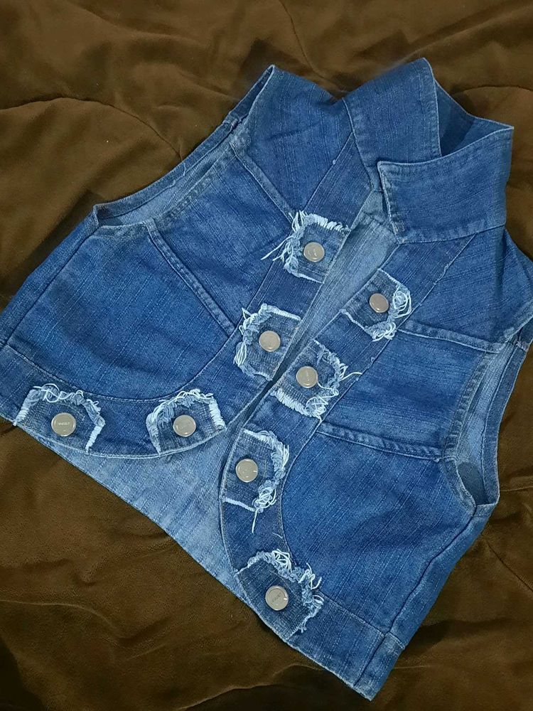 SALE❗️Y2k Denim Vest, Waistcoat 💙