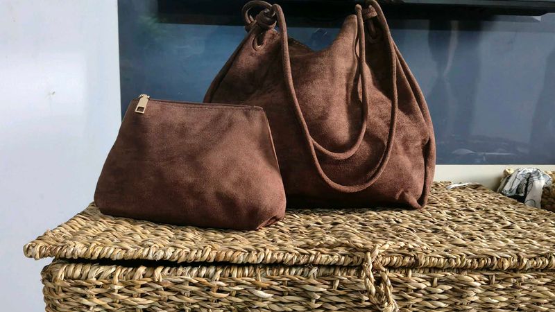 Brown Handbag &amp; Pouch