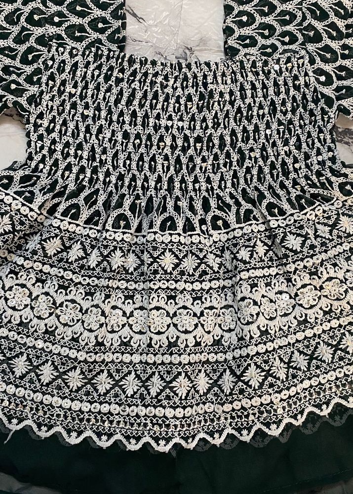 Embroidered Smocked Top