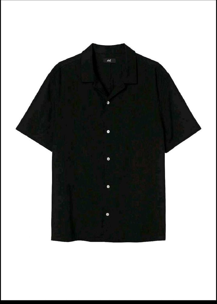 Black H&amp;M cuban collar resort Shirt