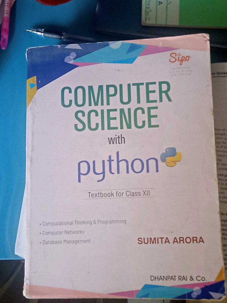 Computer Science With Python Textbook For Class 12