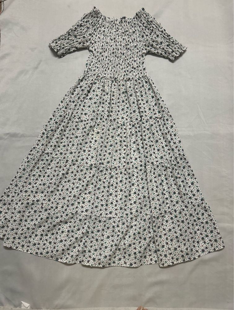 Floral Smocked Midi Dress