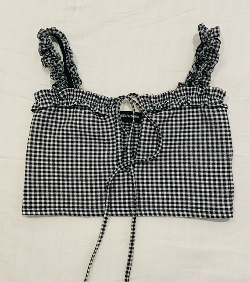 Pretty little thing Gingham Crop Top from USA
