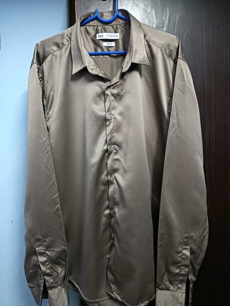 ZARA satin shirt