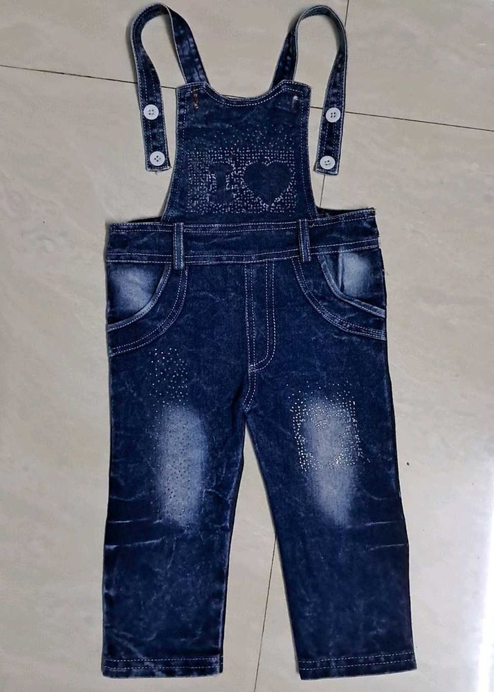 Girls Denim Overalls