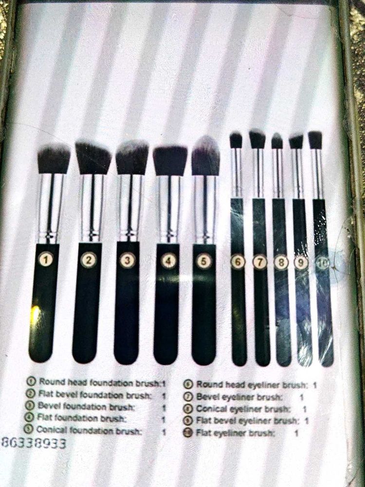 Makeup Brush Set - 10 Piece