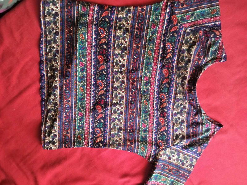Vintage Floral Print Top