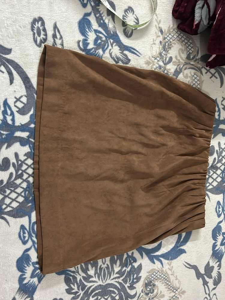 Suede Fabric Skirt