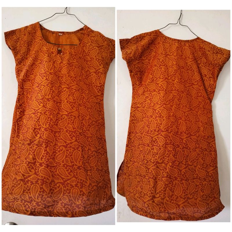 Orange Short Kurti