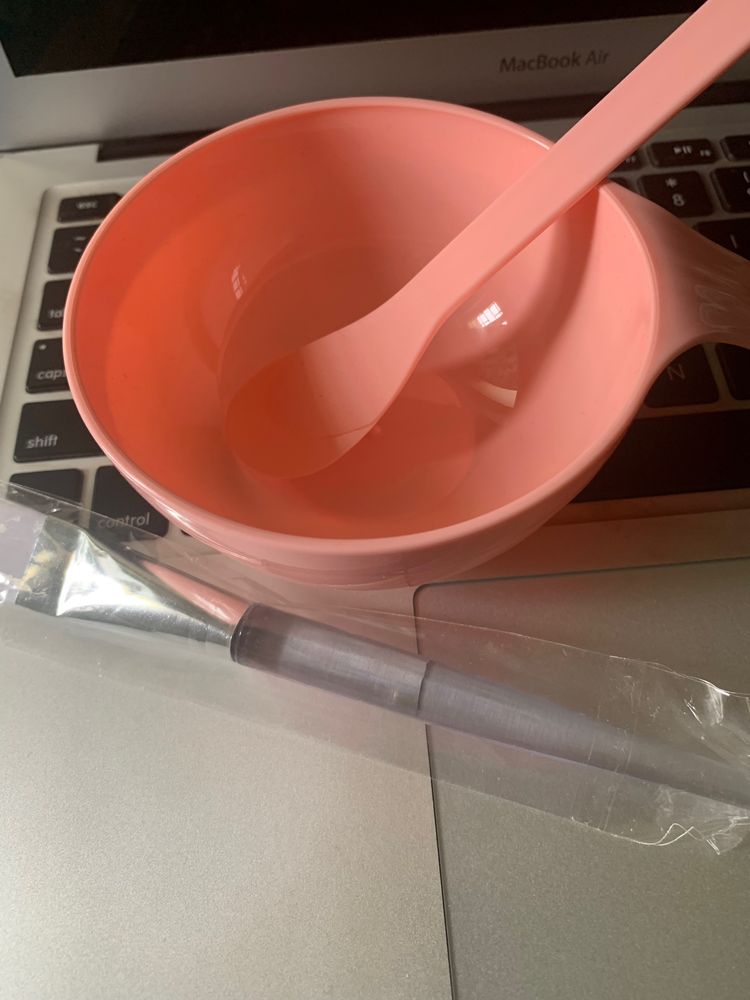 Face Pack Bowl With Brush And Spoon