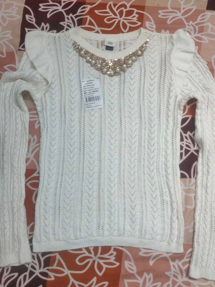 Girls&#39; Embellished Knit Sweater