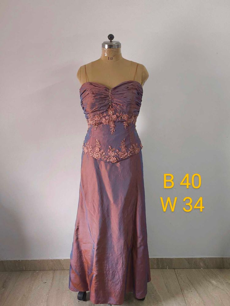 Gown with Floral Details
