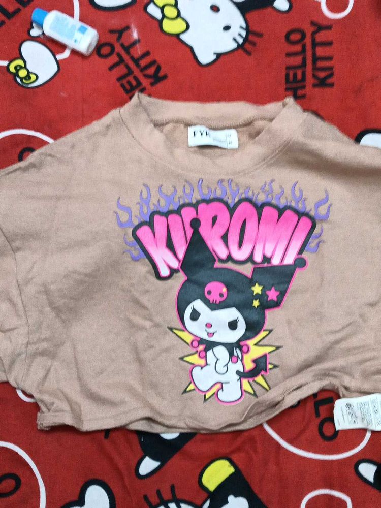Kuromi Medium Sized Korean Crop Top