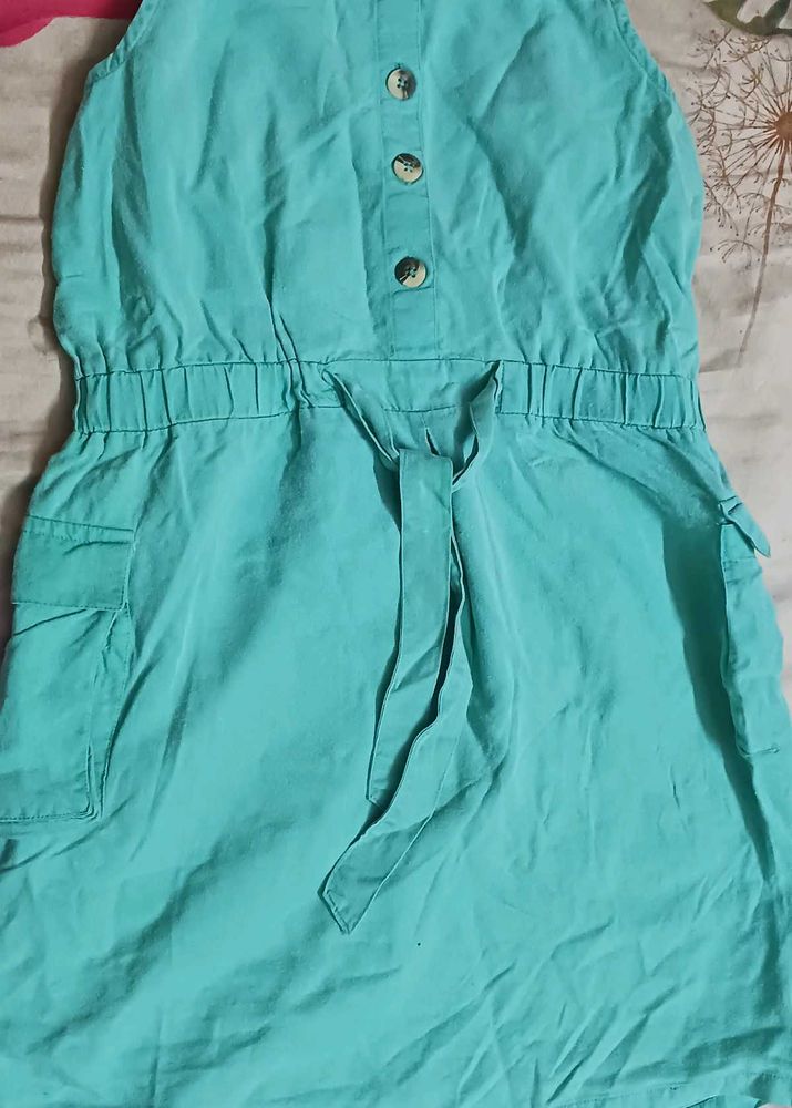 Cotton Green Color Dress