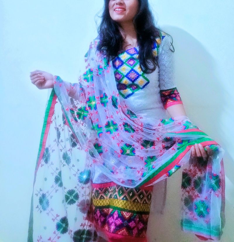 Phulkari Dupatta Suit